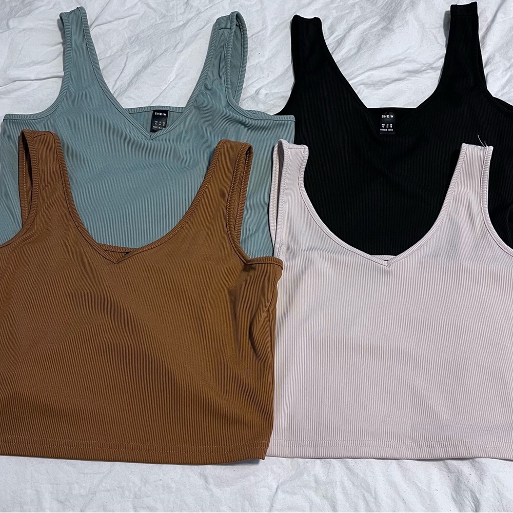 NWOT V-neck Tank Tops - Set of 4!